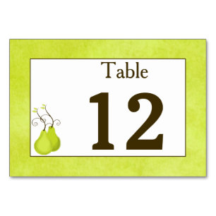 Carte Numéro de tableau Paire parfaite Double
