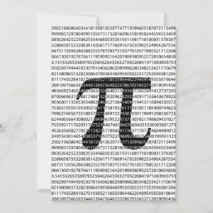 Carte Numéro noir d'origine pi jour symbole mathématique