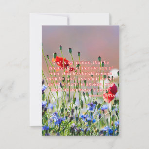 Carte Numéros 23:19 KJV Bible Verse Pic Flat Salutation