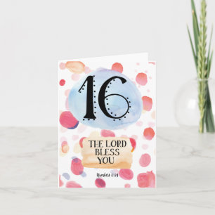 Carte Numéros 6:24 Sweet 16th Birthday