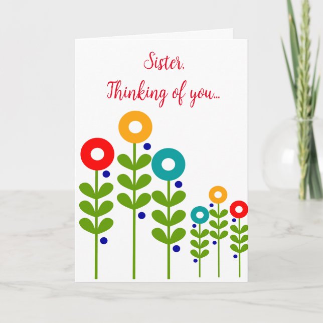 Carte Nun pense à toi (Devant)