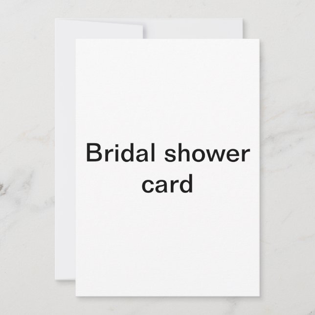 Carte nuptiale de douche (Devant)