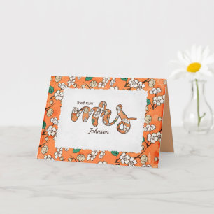 Carte nuptiale Mme Floral pour douche