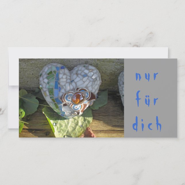 Carte nur für dich_karte_mosaikherz (Devant)