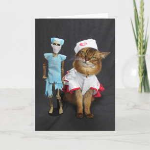 Carte Nurse Cat et Dr Bones