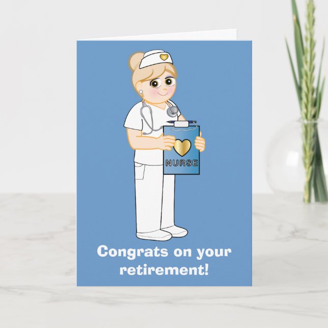 Carte Nurse: Congratulations on Your Retirement (Devant)