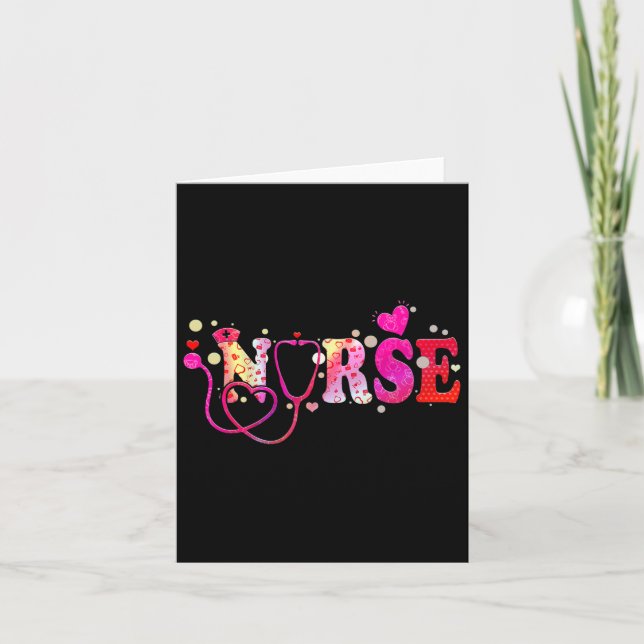 Carte Nurse Valentines Day Valentine Scrub Top Femmes Sc (Devant)