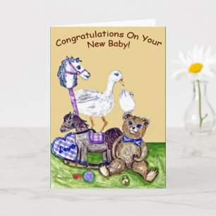 Carte Nursery Félicitations Pour Votre Nouveau Bébé