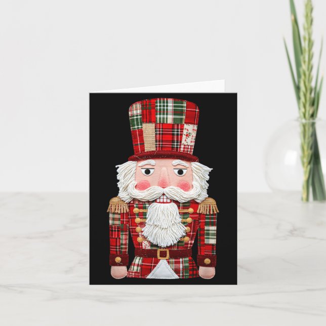 Carte Nutcracker Patchwork Merry Christmas Pajamas Men W (Devant)