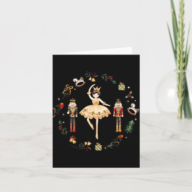 Carte Nutcracker Sugar Plum Fairy Winter Birthday Baby  (Devant)