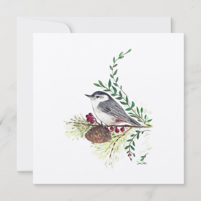 Carte Nuthatch Bird Art (Devant)