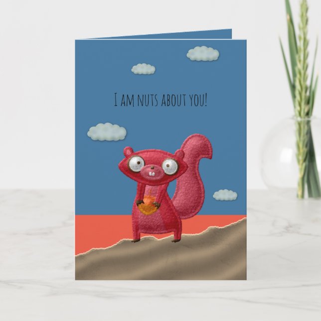 Carte Nuts sur vous Valentine Card (Devant)