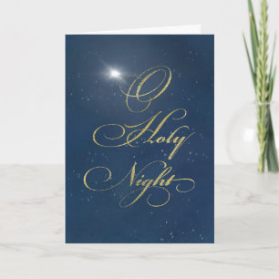 Carte Ô Ciel de nuit Religieux Noël Or numérique