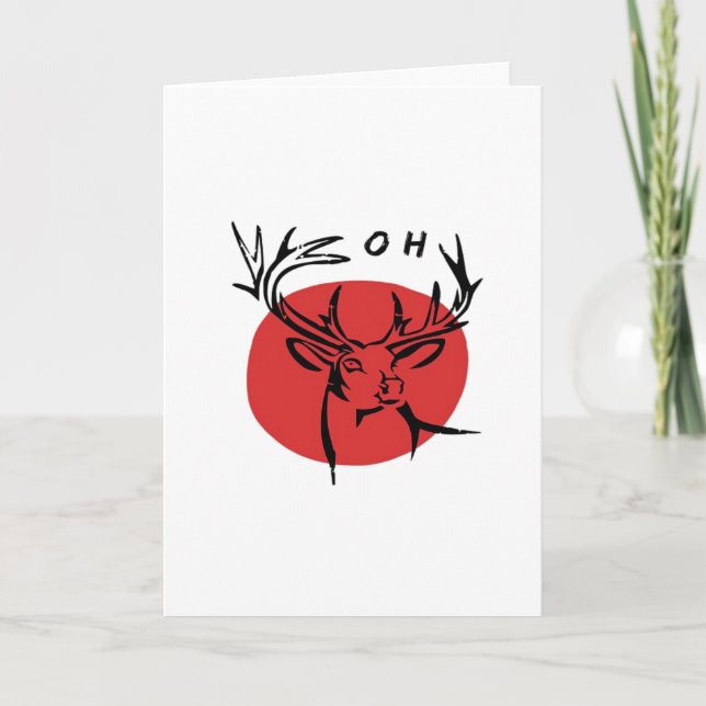 Carte O Dear O Dear Red Retro Classic Design (Devant)