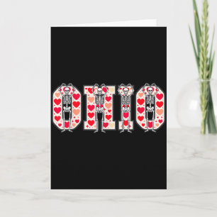 Carte O-h-i-o Squelettes drôles Ohio Dans Midwestern Val