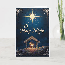 Carte O Holy Night Nativity Card