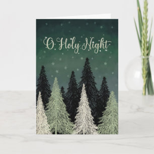 Carte O Saints arbres de nuit Stars Sky