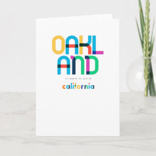 Carte Oakland California Mid Century, Pop Art,