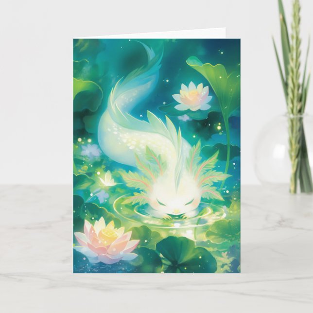 Carte Oasis Florale Axolotl (Devant)
