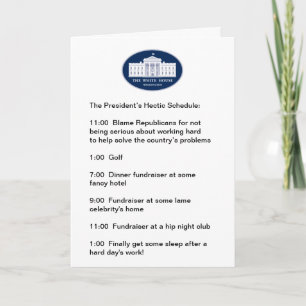 Carte Obama - Le golfeur / collecteur de fonds en chef