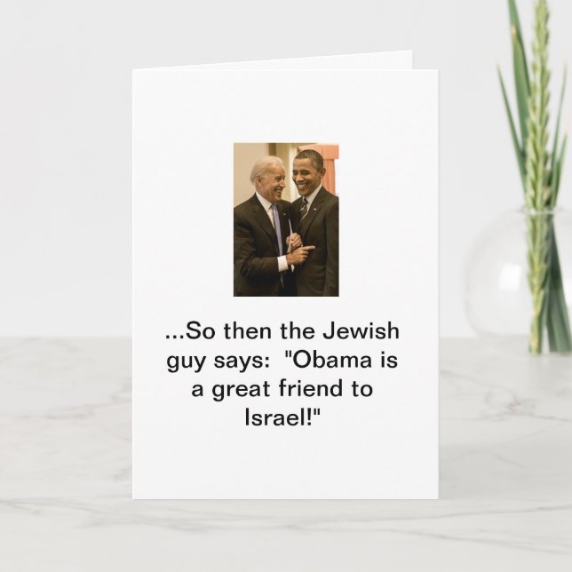 Carte Obama, le grand ami de l'Israël (Devant)