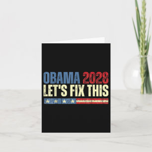 Carte Obama Vintage rétro patriotique 2028