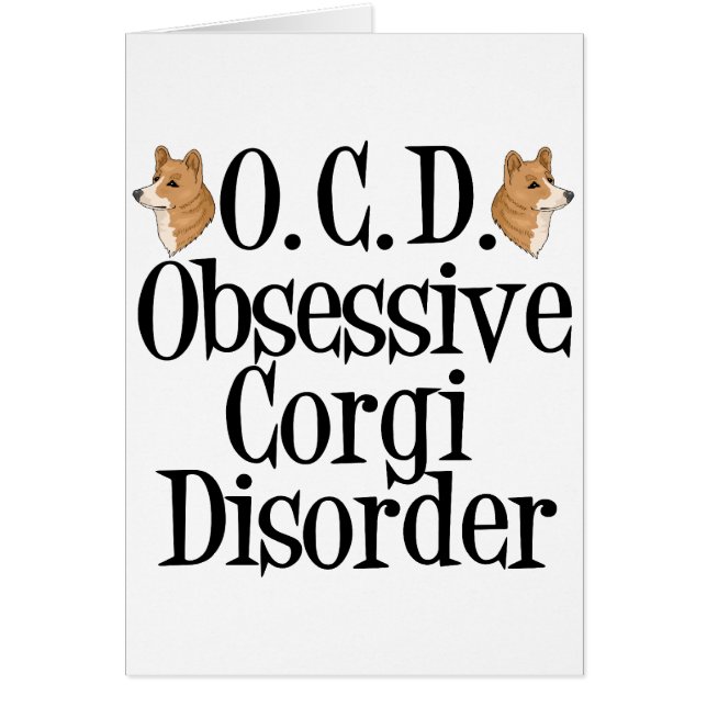 Carte Obsessive Corgi (Devant)