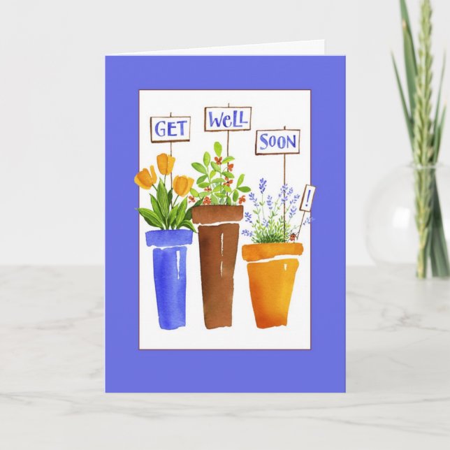 Carte Obtenez bien bientôt (Devant)