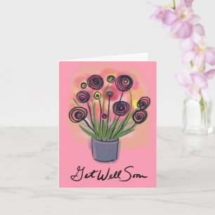 Carte Obtenez Bien Bientôt Bouquet Vierge joyeux