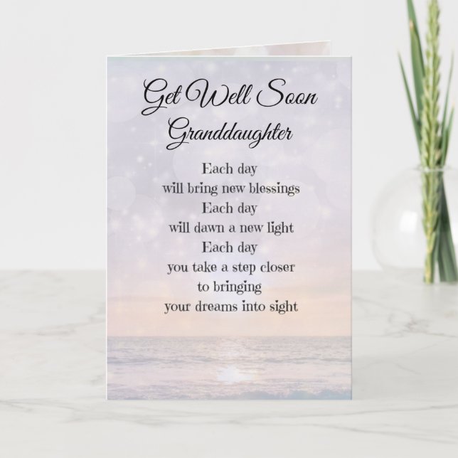 Carte Obtenez bien Bientôt le design Grandgirl (Devant)