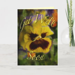 Carte Obtenez Bien Bientôt Pansy Grey Card