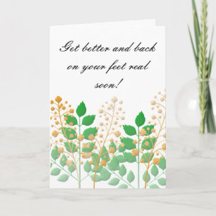 Carte Obtenez bien Fleurs et Feuilles de jardin