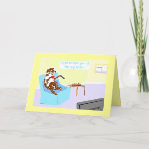 Carte Obtenez bien, heureux d'entendre que vous sentez
