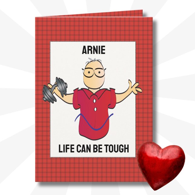 Carte Obtenez Bien Homme Cartoon Encouragement Force (Créateur téléchargé)