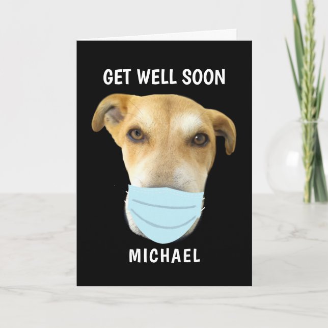 Carte Obtenez bien mignon chien dans Masque visage Perso (Devant)