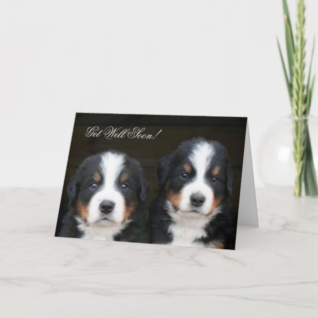 Carte Obtenez bientôt aux chiots bons de chien de (Devant)