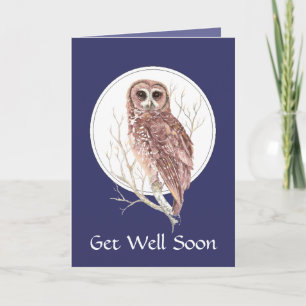 Carte Obtenez bientôt le hibou bon soit triste jusqu'à