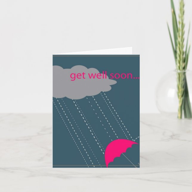 Carte Obtenez bientôt le parapluie bon (Devant)