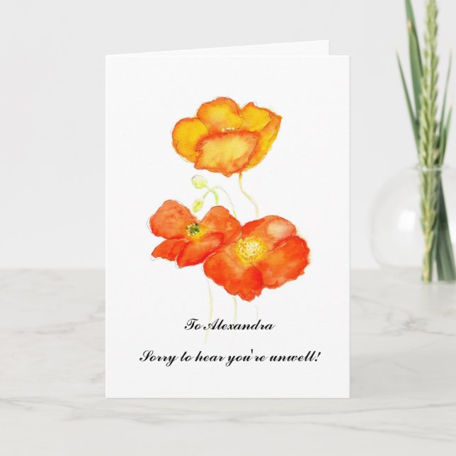 Carte Obtenir Bien Personnalisable - Poppies Islan (Devant)
