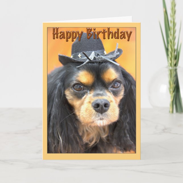 Carte Occidental Joyeux Anniversaire Cavalier Roi Charle (Devant)