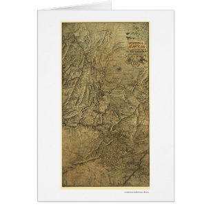 Carte occidentale et atlantique 1887 de chemin de