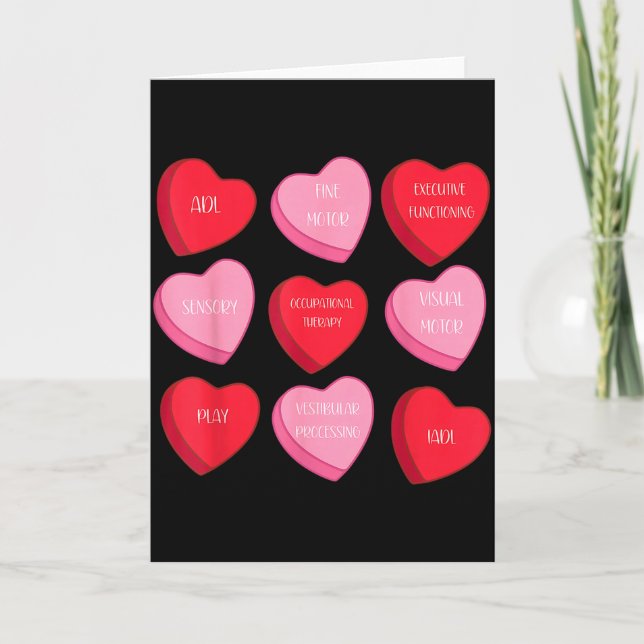 Carte Occupational Therapy Heart Candy Valentine Day Ot  (Devant)