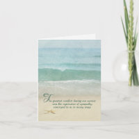 Ocean Beach Watercolor Sympathy Merci