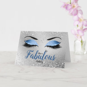 Carte Ocean Blush Blue Fabulous Parties scintillant Eyes
