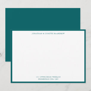 Carte Ocean Green Classic Border Flat Note