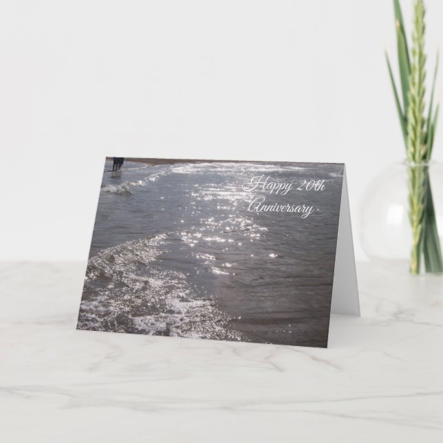 Carte Ocean Personnalisé 20e anniversaire de Mariage (Devant)