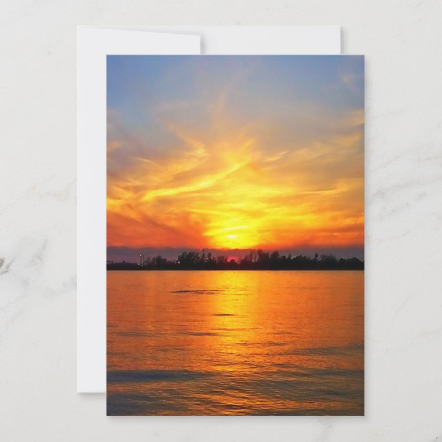 Carte Ocean Sunset Mariage (prêt pour l'embellissement) (Devant)