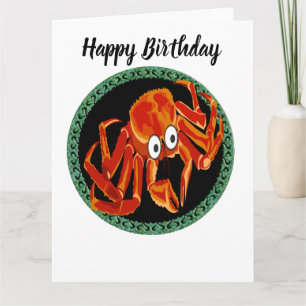Carte Océan tropical orange roi crabe
