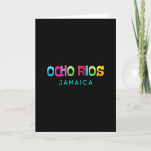 Carte Ocho Rios Jamaïque Design Tropical Rétro