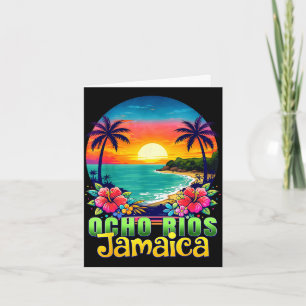 Carte Ocho rios Jamaïque plage tropical coucher de solei